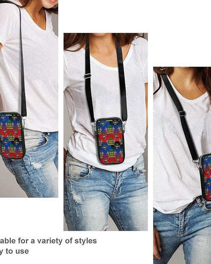 Unisex Small Crossbody Bags, Women Men Portable Adjustable Crossbody Phone Wallet Pouch