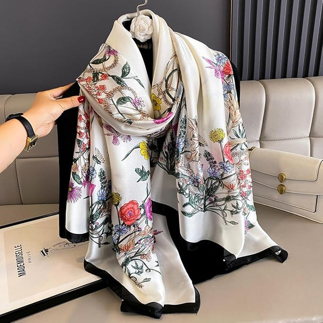 Silk Scarf Mulberry Silk Fashion Scarves Long Lightweight Shawl Wrap …
