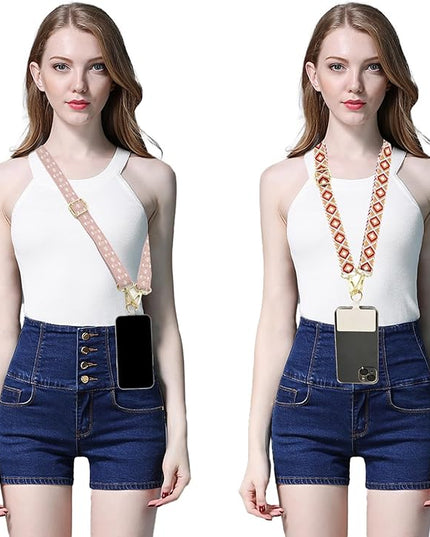 LEMEDE Adjustable Phone Lanyard - Phone Wristlet & Crossbody Phone Strap, Versatile for ID, Camera，Key straps(1" Width)