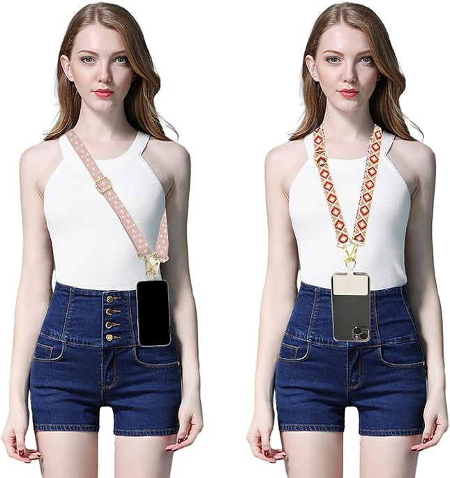 LEMEDE Adjustable Phone Lanyard - Phone Wristlet & Crossbody Phone Strap, Versatile for ID, Camera，Key straps(1" Width)