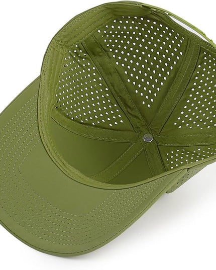kozinu Quick Dry Baseball Cap Curved Brim Snapback Hat Laser Cut Mesh Ball Cap Golf Ball Cap for Men Women