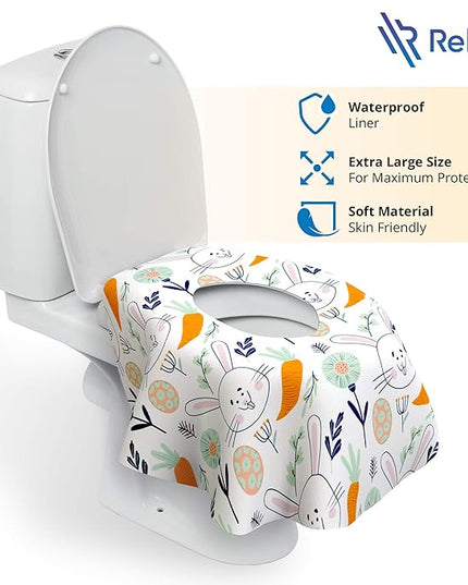 Disposable Toilet Seat Cover for Travel – 20 Pack with Covers Wrapped in Sets of 2, Non-Flushable Liners, Fits Most Seats – Kids, Toddlers, Adults