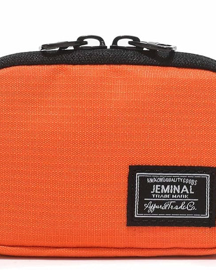 JEMINAL Lanyard Travel Little Coin Purse Pouch Fit for Men & Women & Boys & Girl: Change & Cards & Cash Dual Zip Travel Wallet with Keychain - Men's Detachable Nylon Essentials Change Pouch Purse