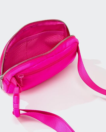 Pander Belt Bag for Women, Fashion Waist Packs, Crossbody Bags, Everywhere Belt Bag with Adjustable Strap (Sonic Pink).