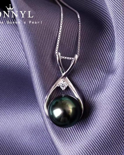 Gifts for Wife Women Anniversary-Tahitian Black Pearl Necklace-Mom Girlfriend Her Fine Jewelry Mothers Day Valentines Christmas Birthdays Gift