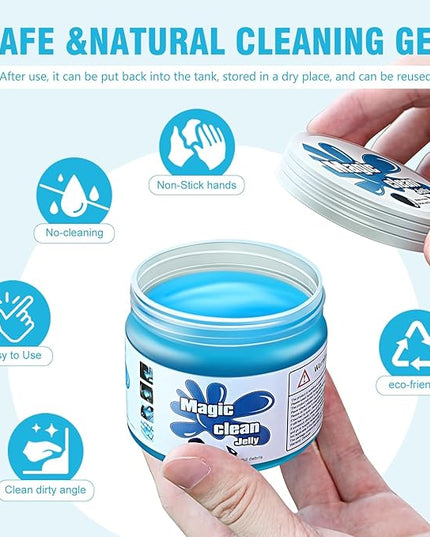 DNA MOTORING Car Cleaning Gels Auto Detailing Tools Cleaning Putty Car Interior Cleaner, Car Jelly Cleaner, Keyboard Cleaner, Car Cleaning Supplies Car Gifts for Men Women, Blue, TOOLS-00151