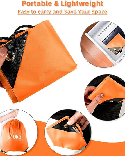 GoodtoU Drawstring Bags, Drawstring Backpacks Bulk Nylon Backpack Draw String Back Bag Cinch Sack Drawstring Gym Bag String Backpack for Sport, Traveling, Team (40Pcs, Orange)