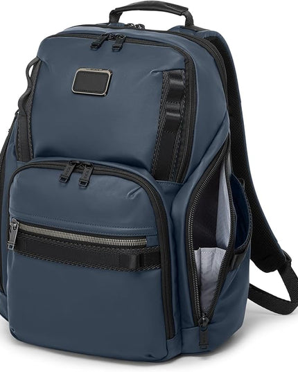 Tumi Mens Search Backpack Navy Coated Canvas One Size