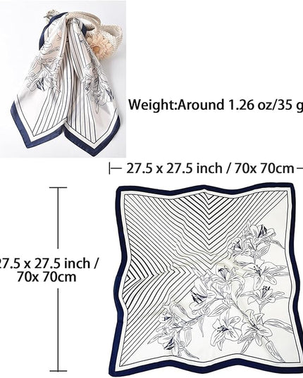 Neck Scarf For Womens Silky Head Scarves Hair Bandanas Square Scarf Fashion Accessories lightweight