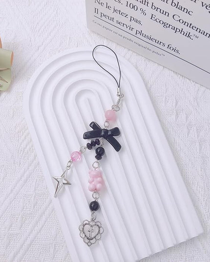 1-4PCS Cute Phone Charms Aesthetic Y2K Cell Phone Charms Strap Strawberry Butterfly Star PhoneCharm Y2K Accessories for Bag Keychain Airpods Camera Pendants Decor
