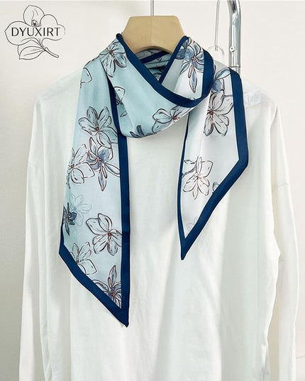 Head Scarf Purse Handle Neck Satin Hair Scarfs For Bag Lightweight Silky Long Thin Women's Fashion Scarves 59 * 5.9”