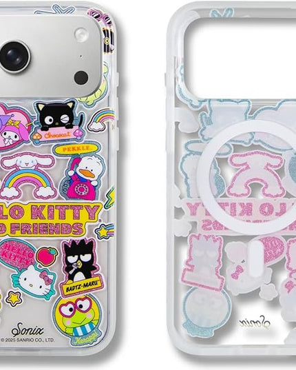 Sonix x Sanrio Case for iPhone 17 Pro Max | Compatible with MagSafe | 10ft Drop Tested | Hello Kitty and Friends Stickers