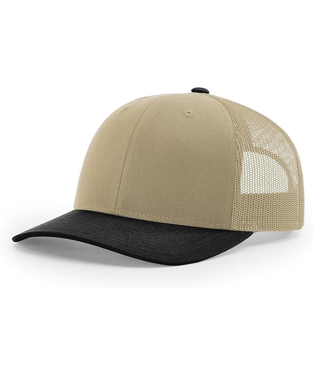 Richardson 112 Trucker Hat - Premium Adjustable Snapback Hat - Structured Six Panel Richardson Blank Caps