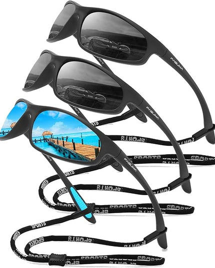 FAGUMA Polarized Sports Sunglasses For Men Cycling Driving Fishing UV400 Protection
