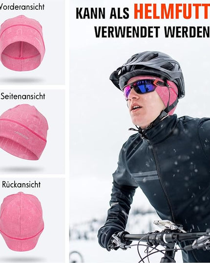 Skull Caps Beanies for Men & Women, Elastic Thermal Running Hat, Windproof Cycling Cap Helmet Liner Soft Beanie Hat