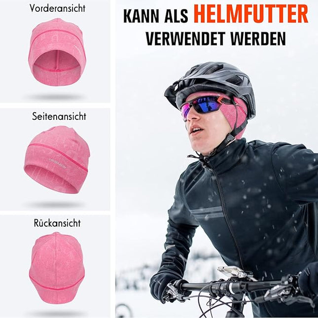Skull Caps Beanies for Men & Women, Elastic Thermal Running Hat, Windproof Cycling Cap Helmet Liner Soft Beanie Hat