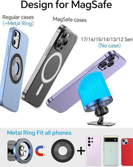 Kaistyle for Magsafe Car Mount【20 Strong Magnets】Magnetic Phone Holder for Car Phone Holder Mount Dash Mounted Holders Cell Phone Holders for Your Car Accessories for Women Men for iPhone 17 16 15 14