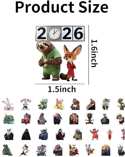 103 Pcs Anime Theme Stickers, Animals Cute Stickers, Movie Sticker Decorative Items Suitable for Phones, Tablets, Water Bottles, Refrigerators, Guitars, Scooters, Suitcases,and More