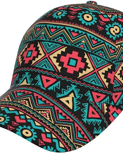 African Ethnic Tribal Style Baseball Cap for Men Women, Fashion Adjustable African Hat Casual Trucker Hats Sun Caps