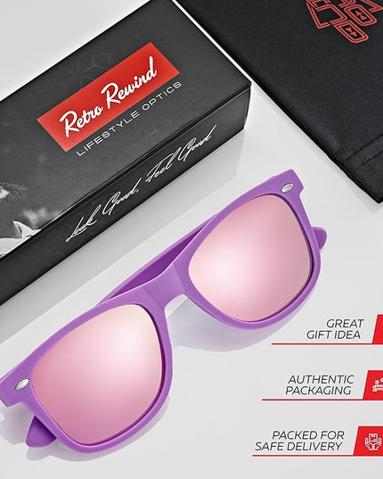 Retro Rewind Polarized Sunglasses for Men and Women - UV Protection Classic Sun Glasses