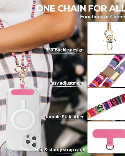 Phone Lanyard Crossbody Neck Strap with Charm Universal Adjustable Shoulder Strap Accessories