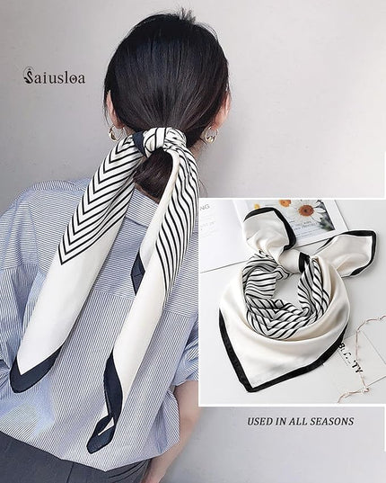 Neck Scarf For Womens Silky Head Scarves Hair Bandanas Square Scarf Fashion Accessories lightweight