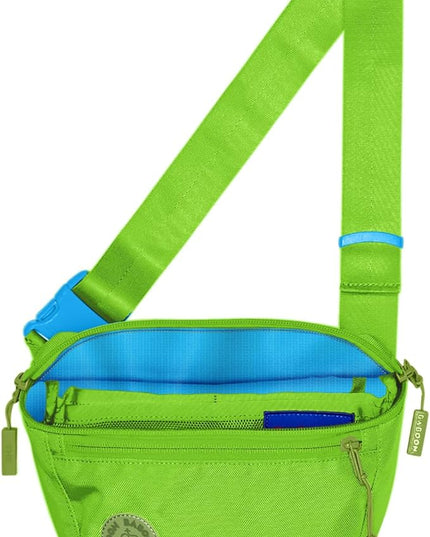 Baboon to the Moon Fanny Pack Full Size 3L Water Repellent Waist Bags Crossbody Belt Bag Lightweight Travel Everyday Bag for Men Women, Lime Breeze