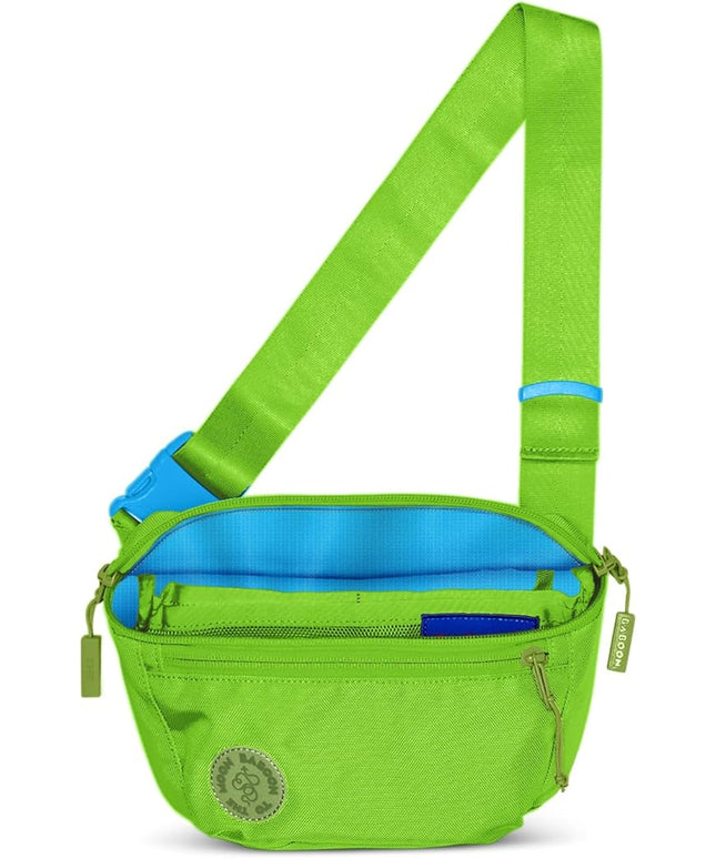 Baboon to the Moon Fanny Pack Full Size 3L Water Repellent Waist Bags Crossbody Belt Bag Lightweight Travel Everyday Bag for Men Women, Lime Breeze