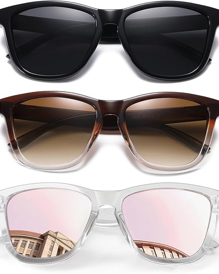 DANAMY Sunglasses Womens Polarized Sunglasses for Women Trendy Designer Mirrored UV400 Protection Sun Glasses