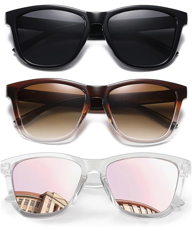 DANAMY Sunglasses Womens Polarized Sunglasses for Women Trendy Designer Mirrored UV400 Protection Sun Glasses