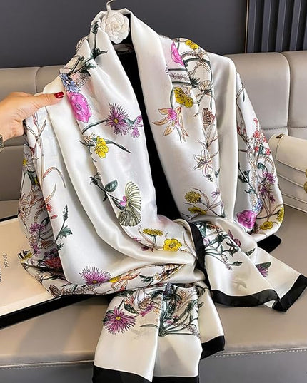 Silk Scarf Mulberry Silk Fashion Scarves Long Lightweight Shawl Wrap …