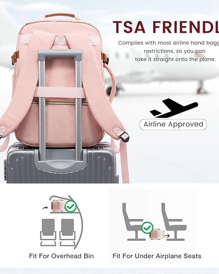 LOVEVOOK 50L Travel Backpack for Women & Men, Airline Approved Carry On Luggage with 3 Packing Cubes, TSA Overnight Bags, Waterproof Personal Item Bag, Weekender Essentials Backpacks fits 17" Laptop