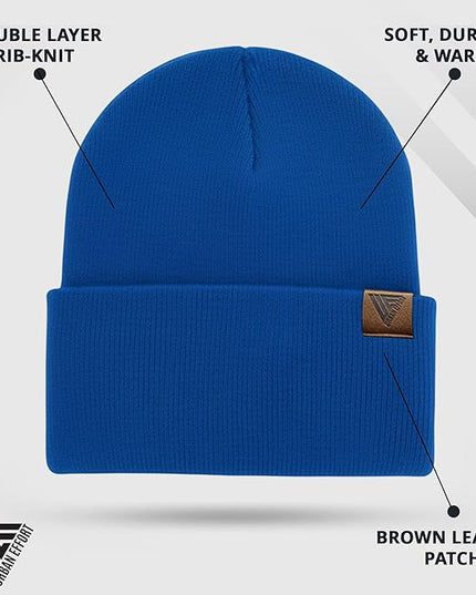 Urban Effort Beanie for Men Women – Warm Acrylic Unisex Knit Winter Hats for Men, Soft Stretch Fit, Classic Streetwear Style