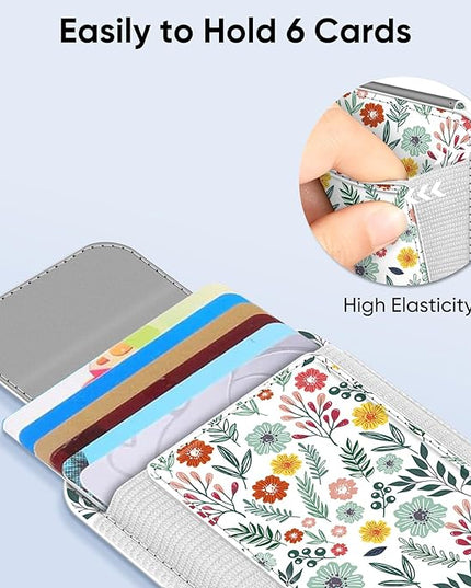 FINPAC MagSafe Wallet, Magnetic Card Wallet Holder for iPhone 17/16/15/14/13/12 Series, Safe RFID Blocking Slim Leather 6 Card Holder for Women Men