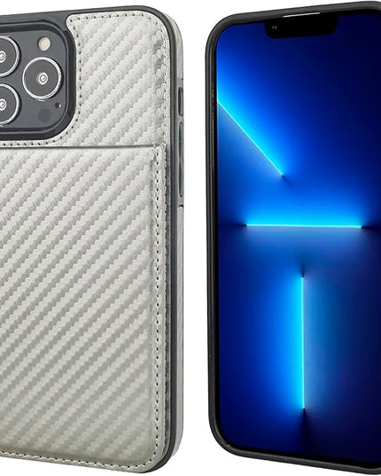 KIHUWEY Compatible with iPhone 13 Pro Max Case Wallet with Credit Card Holder, Premium Leather Magnetic Clasp Kickstand Heavy Duty Protective Cover for iPhone 13 Pro Max 6.7 Inch (Carbon Gray)