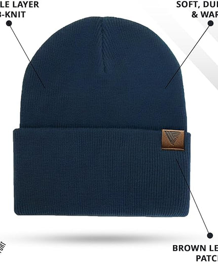 Urban Effort Beanie for Men Women – Warm Acrylic Unisex Knit Winter Hats for Men, Soft Stretch Fit, Classic Streetwear Style