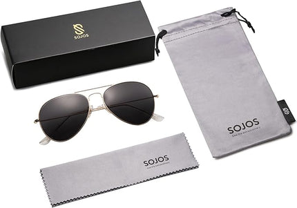 SOJOS Classic Aviator Polarized Sunglasses for Men Women Vintage Retro Style