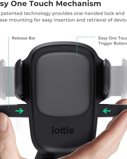 iOttie Easy One Touch Signature Air Vent & Flush Mount Combo - Universal Car Mount Phone Holder for iPhone, Google, Samsung, Moto, LG, and all other Smartphones