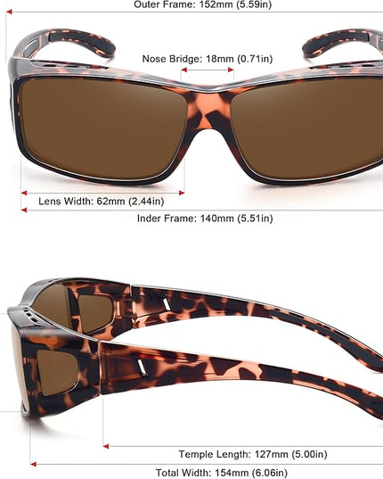 MEETSUN Fit Over Glasses Sunglasses for Men Women,Wrap Around Sunglasses Polarized UV400 Protection