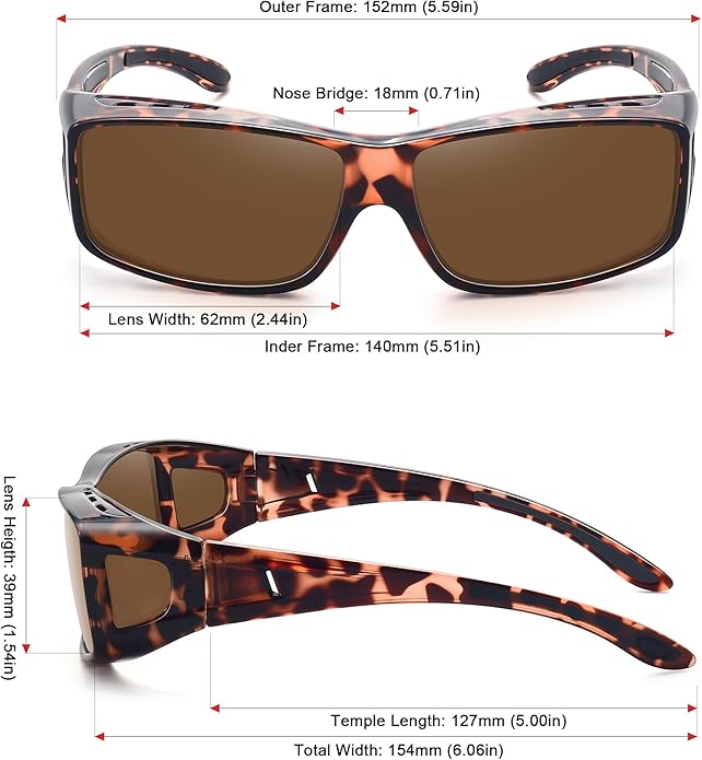 MEETSUN Fit Over Glasses Sunglasses for Men Women,Wrap Around Sunglasses Polarized UV400 Protection