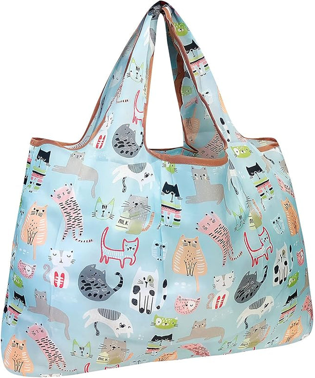 allydrew Large Foldable Tote Nylon Reusable Grocery Bags