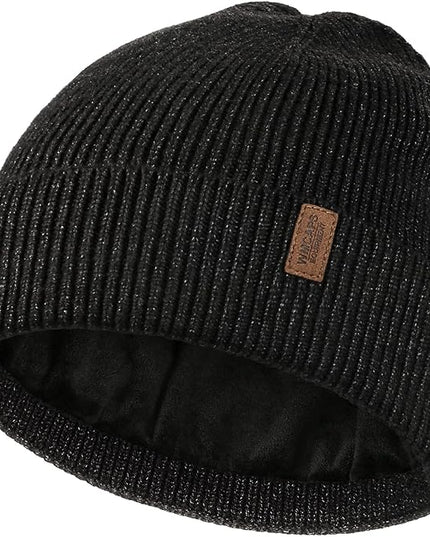 Wmcaps Winter Beanie for Men Women, Fleece Lined Beanie Soft Warm Knit Hat Ski Stocking Cuffed Cap