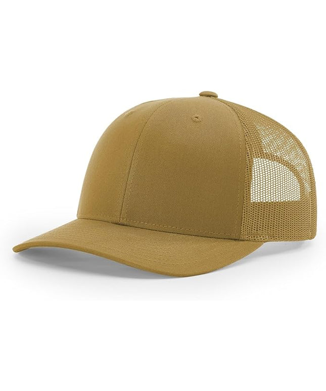 Richardson 112 Trucker Hat - Premium Adjustable Snapback Hat - Structured Six Panel Richardson Blank Caps