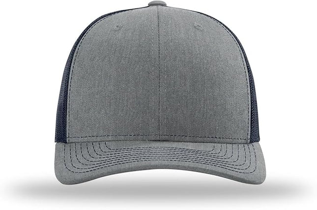Richardson 112 Trucker Hat - Premium Adjustable Snapback Hat - Structured Six Panel Richardson Blank Caps