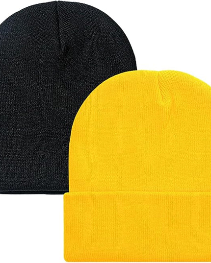 ZOORON 1&2 Pack Beanie for Men Women Slouchy Beanie Hats Winter Knit Caps Soft Ski Hat Unisex
