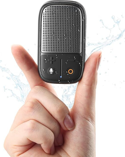 SUPERONE 2026 Upgrade Wearable Bluetooth Speaker with Voice Assistant & Mic, IPX7 Waterproof Clip-on Portable Speaker, TWS Pairing, Up to 30H of Play, Supports Siri/Google/Alexa