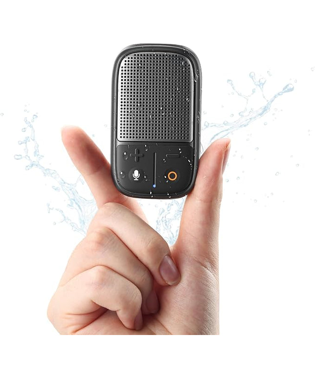 SUPERONE 2026 Upgrade Wearable Bluetooth Speaker with Voice Assistant & Mic, IPX7 Waterproof Clip-on Portable Speaker, TWS Pairing, Up to 30H of Play, Supports Siri/Google/Alexa