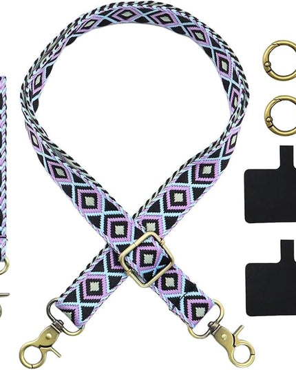 LEMEDE Adjustable Phone Lanyard - Phone Wristlet & Crossbody Phone Strap, Versatile for ID, Camera，Key straps(1" Width)