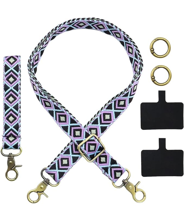 LEMEDE Adjustable Phone Lanyard - Phone Wristlet & Crossbody Phone Strap, Versatile for ID, Camera，Key straps(1" Width)