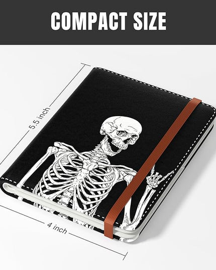 Rimilak Passport Holder, RFID Blocking Passport Cover Wallet Travel Essentials, Leather Travel Documents Organizer Protector for Women and Men, OK Skull